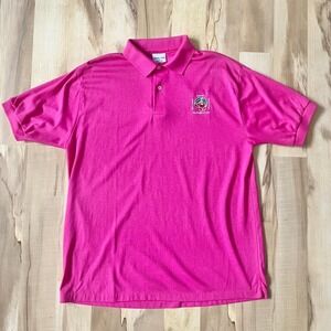 Vintage Traverse City Cherry Festival Shirt Women's Size XL Pink Polo Michigan